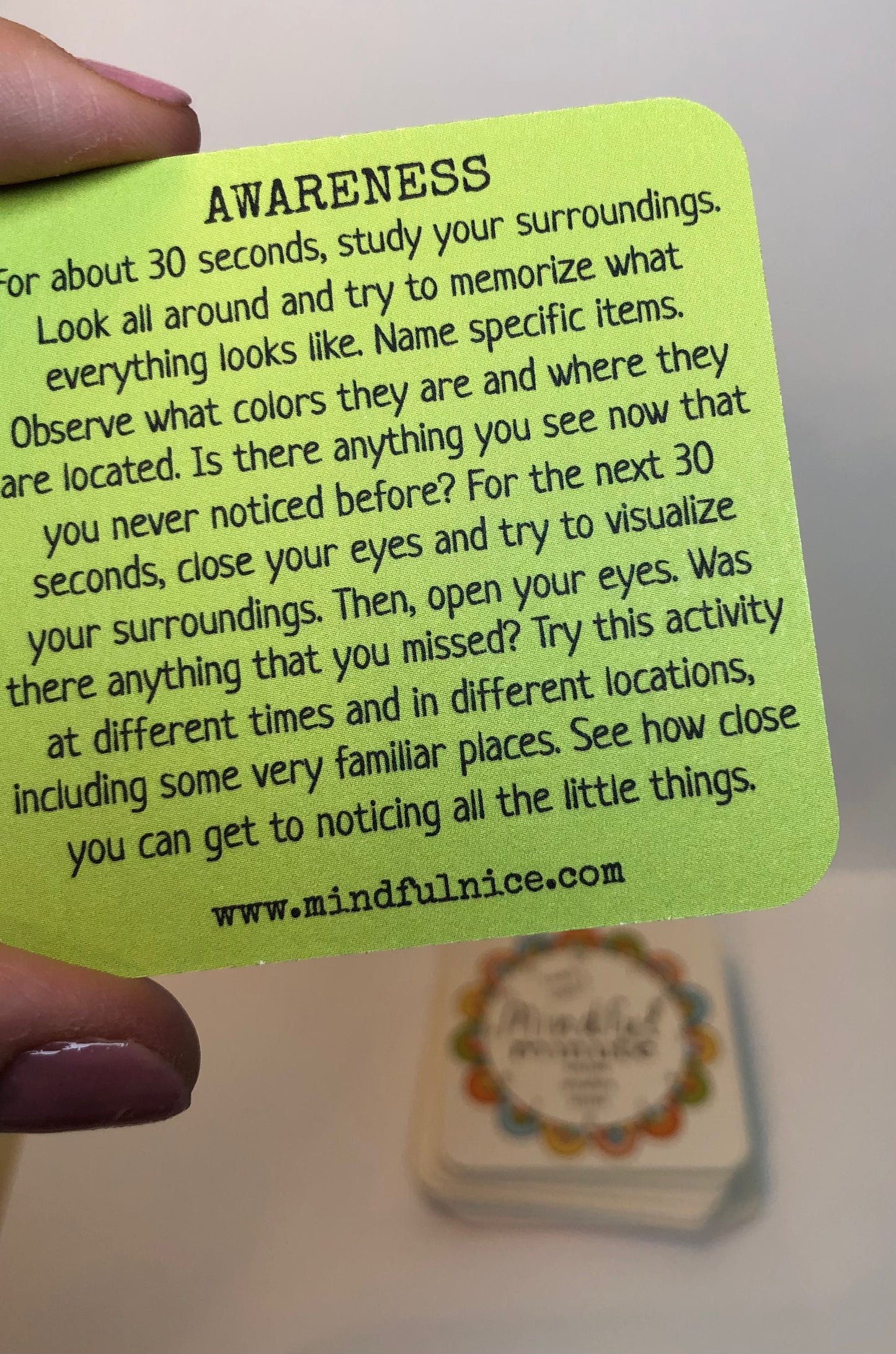 Mindful Minute Cards