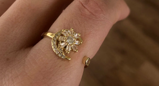 Moon Fidget Anxiety Ring