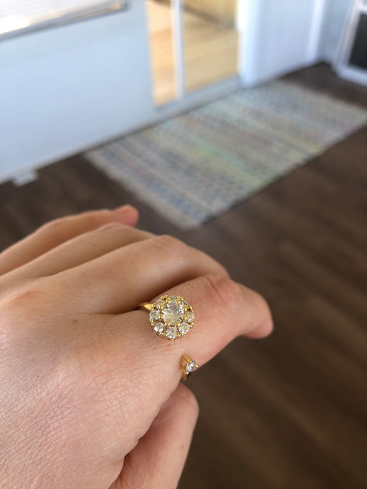 Silver and Gold Anxiety Ring, Worry Ring, Fidget Ring