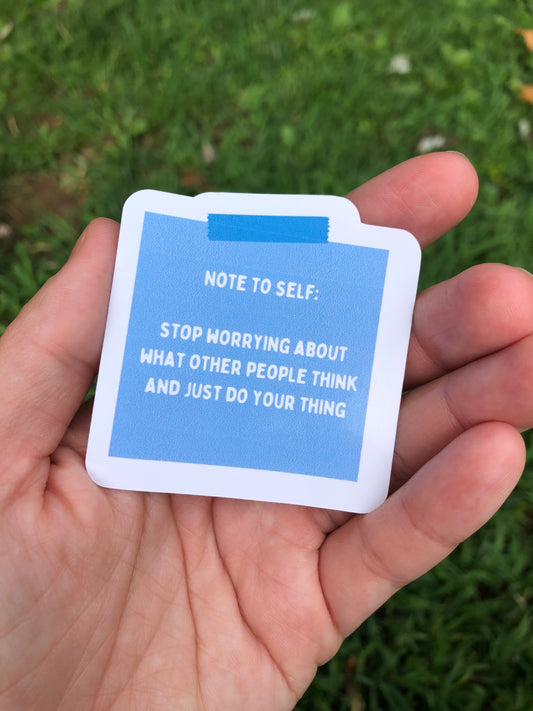 Note to Self sticker